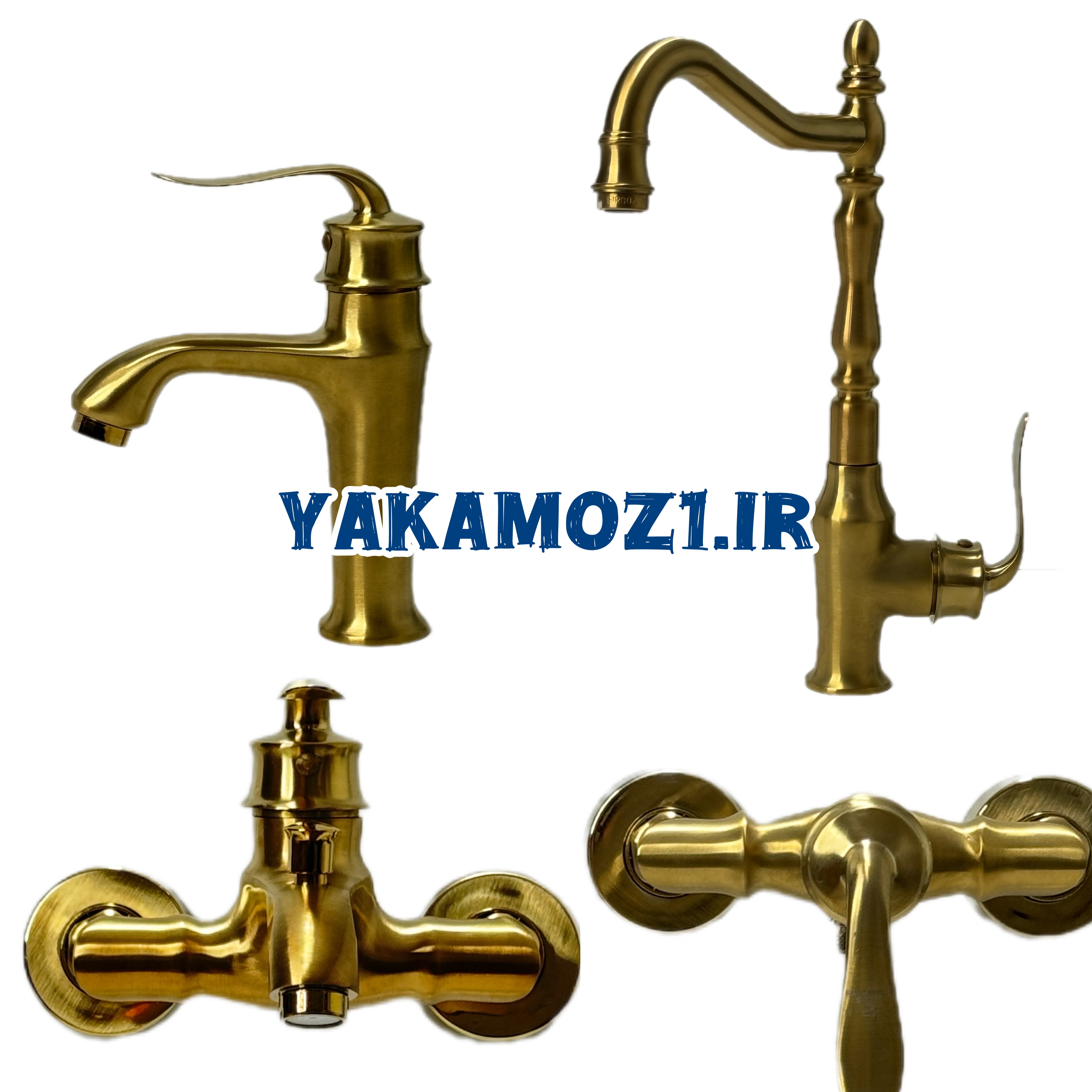 ست ۴ تکه شیرآلات طلامات بامبو (ارسال رایگان)
